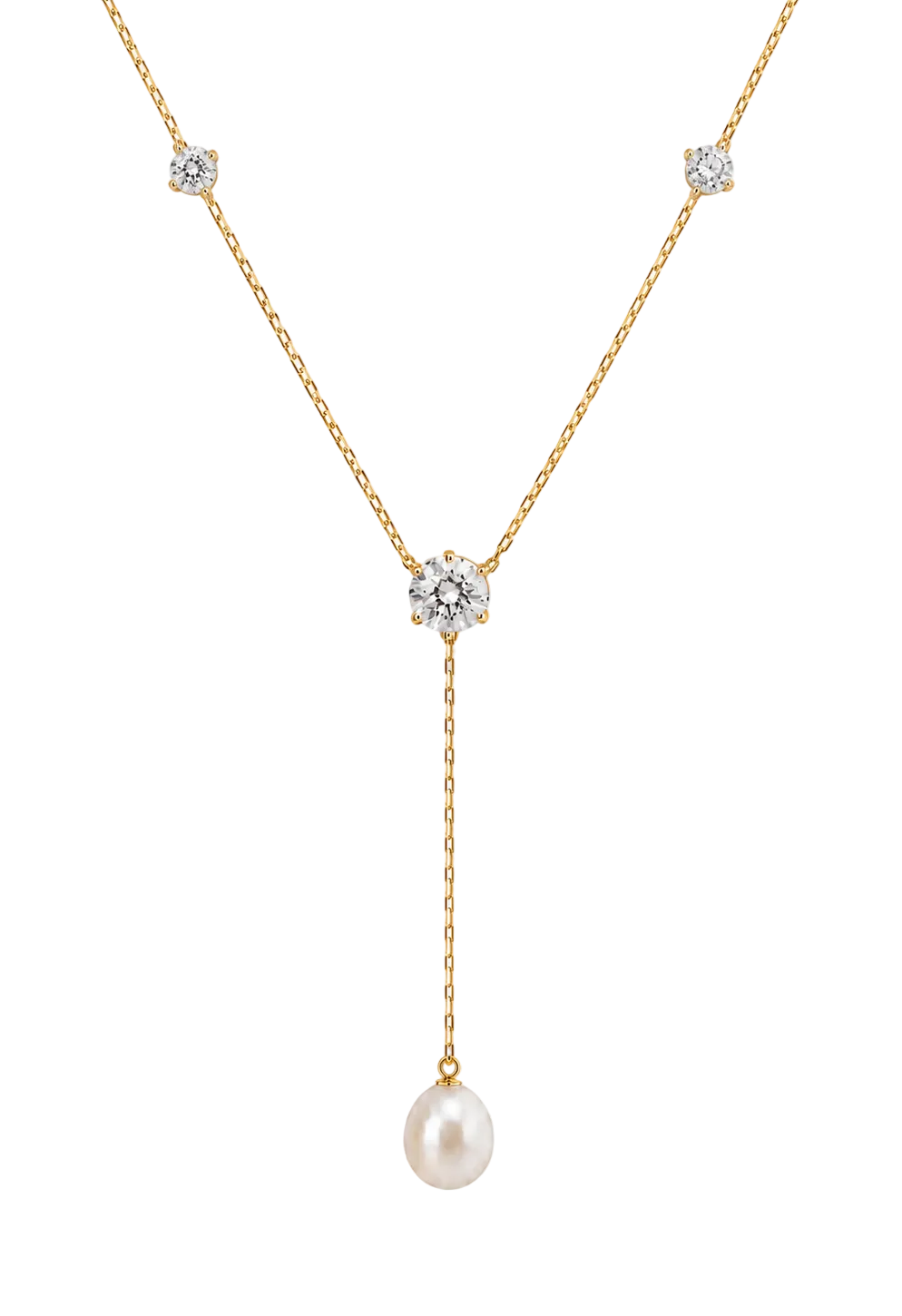 18k gold y kette für damen